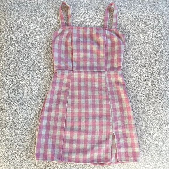 CIDER Elegant Pink and White Mini Dress coquette Femenine (reduced to small) - Picture 1 of 10